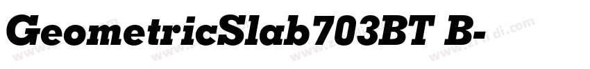 GeometricSlab703BT B字体转换